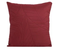 Eurofirany DESIGN 91 BONI / 6 Pagalvės užvalkalas su karšto spaudimo būdu įspaustu lapų raštu, 40X40 cm, spalva: plytų