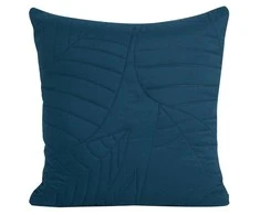 Eurofirany DESIGN 91 BONI / 6 Pagalvės užvalkalas su karšto spaudimo būdu įspaustu lapų raštu, 40X40 cm, spalva: mėlyna