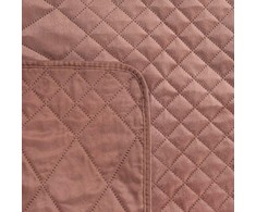 Eurofirany DESIGN 91 LUIZ / 3 Aksominė lovatiesė, dygsniuota karšto spaudimo būdu su geometriniu raštu, 220X240 cm, spalva: rožinė Lovatiesė
