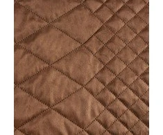 Eurofirany DESIGN 91 LUIZ / 3 Aksominė lovatiesė, dygsniuota karšto spaudimo būdu su geometriniu raštu, 170X210 cm, spalva: plytų Lovatiesė