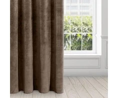 Eurofirany DIVA LINE RIA Minkšto aksomo naktinė užuolaida, 140X250 cm, kilpos / žiedai, spalva: ruda