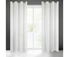 Eurofirany Dieninės užuolaidos Lucy, baltos, 1400 mm x 2500 mm Dieninės užuolaidos