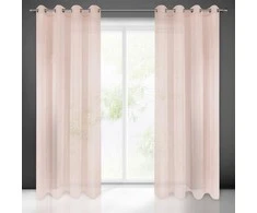 Eurofirany FIR / REBECCA / Rožinis 140X250 TRANS Dieninės užuolaidos