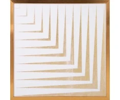 Eurofirany LIMITED COLLECTION BLANCA6 Paveikslas su auksiniu atspaudu aukso spalvos rėmelyje, 53X53 cm, spalva: balta / auksinė