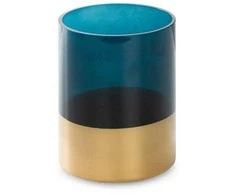 Eurofirany LIMITED COLLECTION LILI6 Žvakidė, ∅ 12X15 cm, spalva: turkio, auksinė