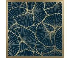 Eurofirany LIMITED COLLECTION MUSA3 Paveikslas su auksiniu atspaudu aukso spalvos rėmelyje, 53X53 cm, spalva: tamsiai mėlyna/ auksinė