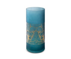 Eurofirany LIMITED COLLECTION MUSA3 Vaza ∅ 15X35 cm, spalva: tamsiai mėlyna / auksinė