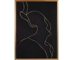 Eurofirany LIMITED COLLECTION PEONIA6 Paveikslas su auksiniu atspaudu aukso spalvos rėmelyje, 53X73 cm