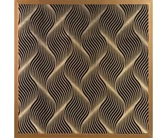 Eurofirany LIMITED COLLECTION VICTORIA3 Paveikslas su auksiniu atspaudu aukso spalvos rėmelyje, 53X53 cm, spalva: juoda, auksinė