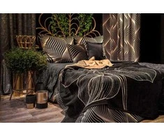 Eurofirany LIMITED COLLECTION VICTORIA7 Vaza, ∅ 15 X 35 cm, spalva: juoda, auksinė