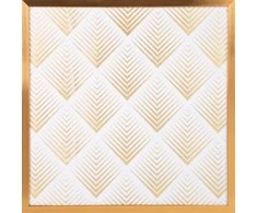 Eurofirany LIMITED COLLECTION BLANCA2 Paveikslas su auksiniu atspaudu aukso spalvos rėmelyje, 53X53 cm, spalva: balta / auksinė