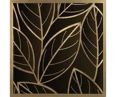 Eurofirany LIMITED COLLECTION Paveikslas ALISMA2 su auksinių lapų spauda auksiniame rėmelyje, 53X53 cm
