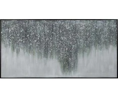 Eurofirany Rankomis tapytas abstraktus paveikslas ant drobės, pilkos ir baltos spalvų gama, didelis 140x70 cm įrėmintas paveikslas, modernus namų dekoras svetainei ar biurui, sienų dekoracija