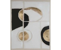 Eurofirany Baltas abstraktus glamour stiliaus rankomis tapytas paveikslas ant drobės, didelis 80x100 cm dekoratyvinis paveikslas svetainei miegamajam, sienų dekoras