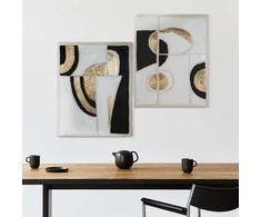 Eurofirany Baltas abstraktus glamour stiliaus rankomis tapytas paveikslas ant drobės, didelis 80x100 cm dekoratyvinis paveikslas svetainei miegamajam, sienų dekoras