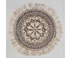 Eurofirany Rankomis tapytas smėlio spalvos ornamentų paveikslas ant drobės, 60x60 cm kvadratinis paveikslas, unikalus dekoratyvinis meno kūrinys svetainei ar miegamajam, sienų dekoracija