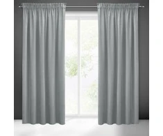 Eurofirany PIERRE CARDIN SIBEL Naktinė užuolaida iš minkšto aksomo, 260 g/m2, 140X270 cm, juosta / tunelis / kabliukai, spalva: pilka