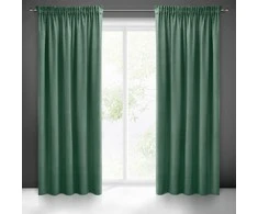 Eurofirany PIERRE CARDIN SIBEL Naktinė užuolaida iš minkšto aksomo, 260 g/m2, 140X270 cm, juosta / tunelis / kabliukai, spalva: mėtinė