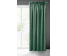 Eurofirany PIERRE CARDIN SIBEL Naktinė užuolaida iš minkšto aksomo, 260 g/m2, 140X270 cm, juosta / tunelis / kabliukai, spalva: mėtinė