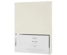 Užtempiama dvigulės lovos paklodė Diva, 220 x 200+40 cm, kreminė