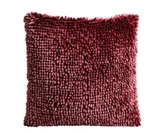 Eurofirany SHAGGY/1 Pagalvės užvalkalas su dekoratyviniais kutais, 40X40 cm, spalva: tamsi bordo