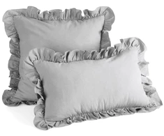 Eurofirany SI/PO/FRILL 45X45 SIDABRINĖ/MEDVILNĖ