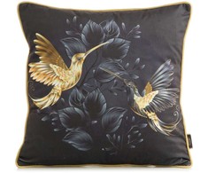 Eurofirany SI/PO/VELVET/01 45X45 Juodas+GOLD
