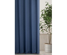Eurofirany Tamsiai mėlyna pusiau užtemdanti užuolaida, 140x270 cm, minkštas poliesterio audinis su melanžo efektu, paruošta naudojimui su 8 cm juosta, moderniam interjerui, langų uždangalas, namų dekoras