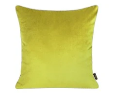 Eurofirany VELVET / 57 Dvipusis aksomo ir imitacinio lino pagalvės užvalkalas su apvadais kraštuose, 45X45 cm, spalva: šviesiai žalia