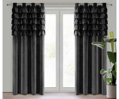 Eurofirany SAULĖS/AURA/Juodas 140X250 JUNGIKLIS