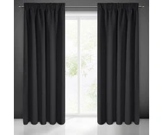 Eurofirany Užuolaida Logan Blackout juoda, juosta 135x270 cm