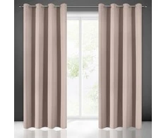 Eurofirany LOGAN blackout tipo temdanti naktinė užuolaida, 135X250 cm, kilpos / žiedai, spalva: pudros