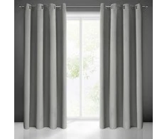 Eurofirany LOGAN blackout tipo temdanti naktinė užuolaida, 135X250 cm, kilpos / žiedai, spalva: pilka