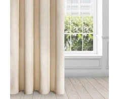 Eurofirany DIVA LINE RIA Minkšto aksomo naktinė užuolaida, 140X250 cm, kilpos / žiedai, spalva: smėlio