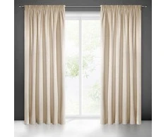 Naktinė užuolaida iš minkšto aksomo Eurofirany DIVA LINE RIA 140X270 cm, juosta/ tunelis/ kabliukai, 300g/m2, spalva: smėlio