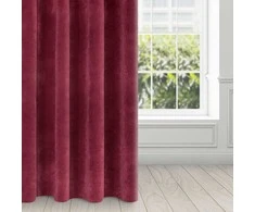 Eurofirany DIVA LINE RIA Minkšto aksomo naktinė užuolaida, 140X250 cm, kilpos / žiedai, spalva: bordo