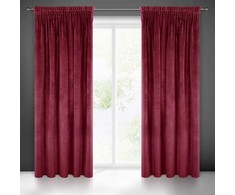 Naktinė užuolaida iš minkšto aksomo Eurofirany DIVA LINE RIA 140X270 cm, juosta/ tunelis/ kabliukai, 300g/m2, spalva: bordo