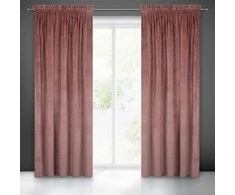Naktinė užuolaida iš minkšto aksomo Eurofirany DIVA LINE RIA 140X270 cm, juosta/ tunelis/ kabliukai, 300g/m2, spalva: tamsiai rožinė