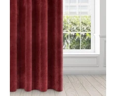 Eurofirany DIVA LINE RIA Minkšto aksomo naktinė užuolaida, 140X250 cm, kilpos / žiedai, spalva: bordo