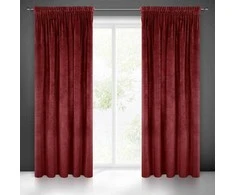 Naktinė užuolaida iš minkšto aksomo Eurofirany DIVA LINE RIA 140X270 cm, juosta/ tunelis/ kabliukai, 300g/m2, spalva: bordo