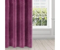 Eurofirany DIVA LINE RIA Minkšto aksomo naktinė užuolaida, 140X250 cm, kilpos / žiedai, spalva: violetinė