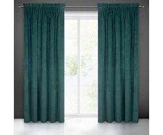 Naktinė užuolaida iš minkšto aksomo Eurofirany DIVA LINE RIA 140X270 cm, juosta/ tunelis/ kabliukai, 300g/m2, spalva: tamsi turkio