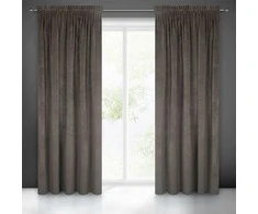 Naktinė užuolaida iš minkšto aksomo Eurofirany DIVA LINE RIA 140X270 cm, juosta/ tunelis/ kabliukai, 300g/m2, spalva: grafito