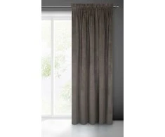 Naktinė užuolaida iš minkšto aksomo Eurofirany DIVA LINE RIA 140X270 cm, juosta/ tunelis/ kabliukai, 300g/m2, spalva: grafito