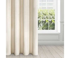 Eurofirany DIVA LINE RIA Minkšto aksomo naktinė užuolaida, 140X250 cm, kilpos / žiedai, spalva: šviesi smėlio