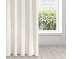 Eurofirany DIVA LINE RIA Minkšto aksomo naktinė užuolaida, 140X250 cm, kilpos / žiedai, spalva: kreminė
