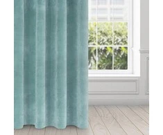 Eurofirany DIVA LINE RIA Minkšto aksomo naktinė užuolaida, 140X250 cm, kilpos / žiedai, spalva: mėlyna