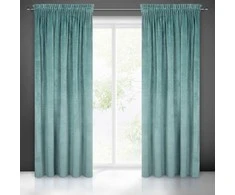 Naktinė užuolaida iš minkšto aksomo Eurofirany DIVA LINE RIA 140X270 cm, juosta/ tunelis/ kabliukai, 300g/m2, spalva: mėlyna