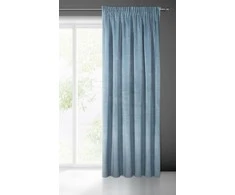 Naktinė užuolaida iš minkšto aksomo Eurofirany DIVA LINE RIA 140X270 cm, juosta/ tunelis/ kabliukai, 300g/m2, spalva: mėlyna