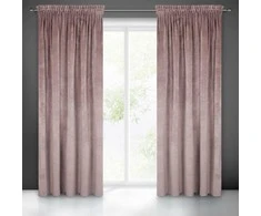 Naktinė užuolaida iš minkšto aksomo Eurofirany DIVA LINE RIA 140X270 cm, juosta/ tunelis/ kabliukai, 300g/m2, spalva: pudros